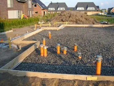 Bauobjekt gegossenes Fundament
